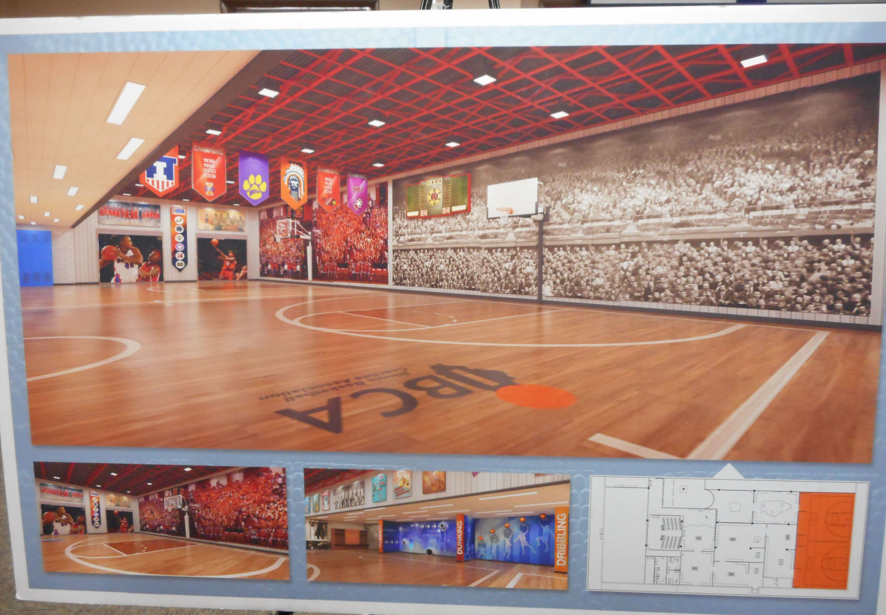 Basketball museum rendering 3